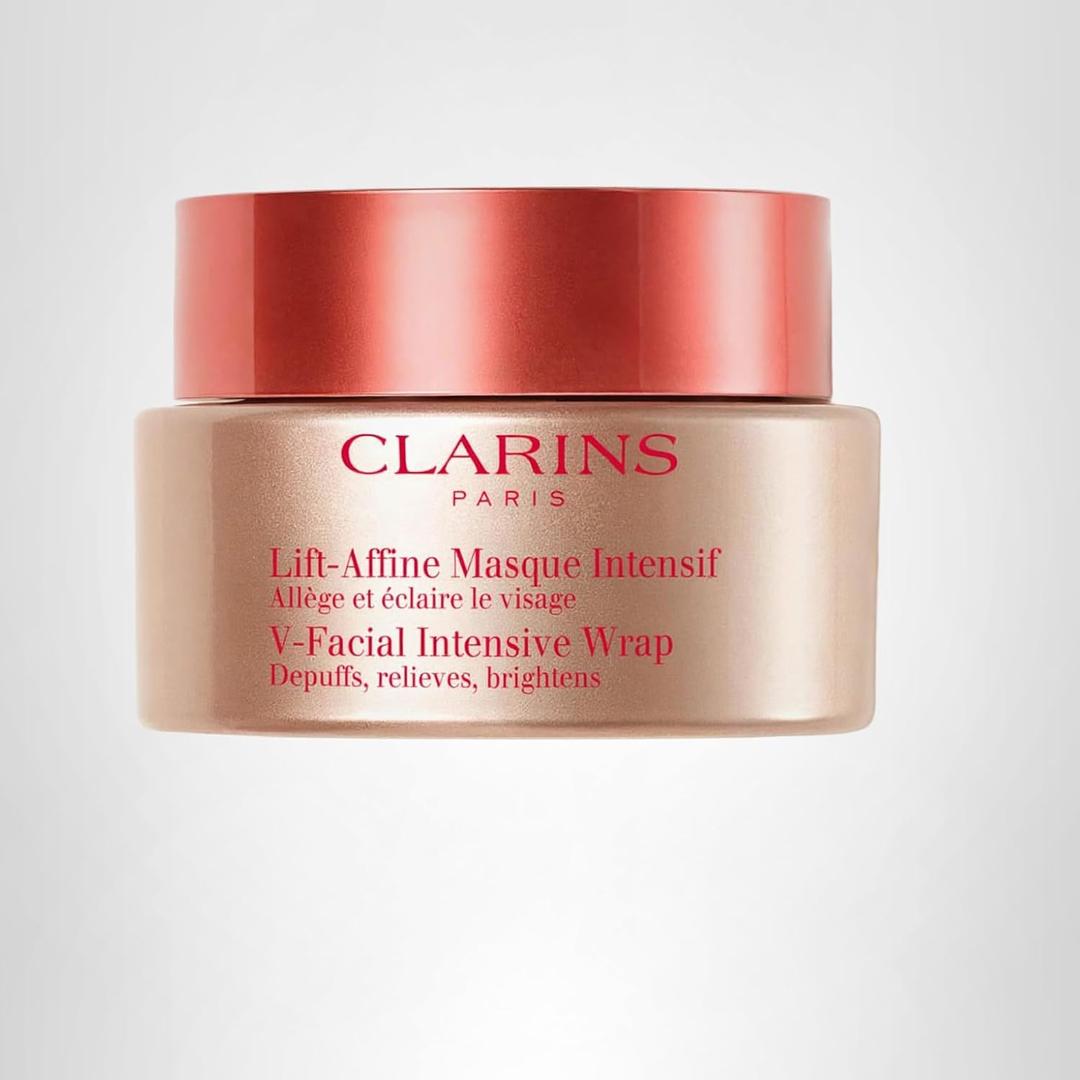 Clarins V-Facial Intensive Wrap Face Mask | Award-Winning Facial Contouring Mask | Visibly Reduces Puffiness and Swelling Caused by Stress,Heat and Hormonal Changes | Promotes Even Skin Tone | 2.5 Oz
