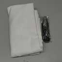 ANRODUO White Cloth Shower Curtain with 12 Metal Hooks, Fabric Shower Curtain Set - Waterproof & Heavy Duty Polyester, Button Hole Design, Machine Washable for Bathroom Hotel Bathtub, W72xL78