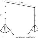 HYJ-INC Photography Umbrella Lighting Kit with 85w Led Bulb,Muslin Backdrop (White Black), Backdrop, Clips Clamp,8.5 * 10ft Photo Background Photography Stand System for Photo Video Studio Shooting