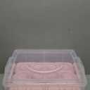 Cake Carrier with Lid, Two Tier Handle Cupcake Carrier, Stackable Cupcake Holder Container for 24 Cupcakes, Cake Carrier with Trays, Dessert Container for Cake Pie Muffin Cobbler, Pink