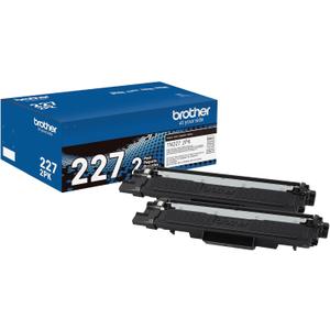 Brother Genuine TN227 High-Yield Black Toner Cartridge Twin Pack for Professional Laser Printing, 2 Pack Yields 6,000 Pages Total, Compatible with HL-L3210CW HL-L3230CDW Printers