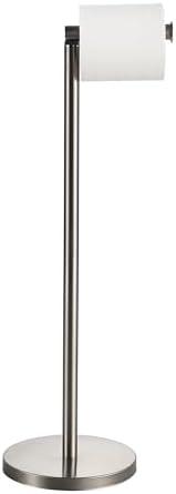Kelirol Toilet Paper Holder Stand, Stain Nickel 304 Stainless Steel, Free Standing for Bathroom, Weighted Base