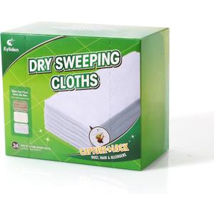 Eyliden 24 Count Dry Mop Pads, Disposable Cloths Refills, for 10inch Sweeper Driver Mops, Cleaning for Window Hardwood Laminate Tile Floor Multi Surface