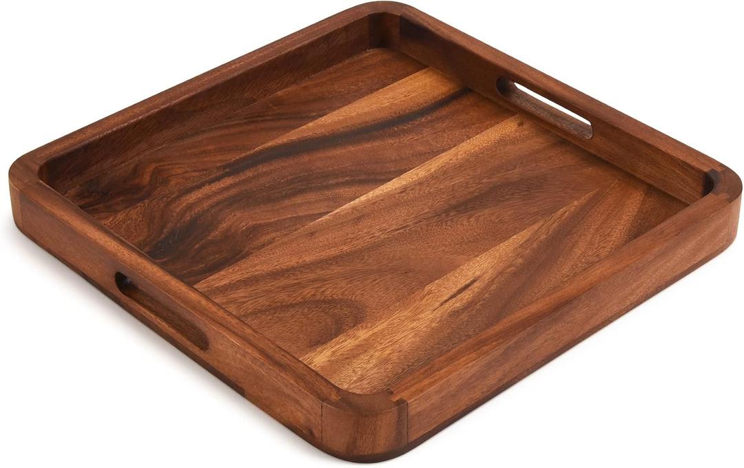 Kalmar Home 15" Square Serving Tray - Solid Bottom