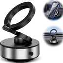 Electric Vacuum Magnetic Suction Phone Mount, Shower Phone Holder, Magnetic Cell Phone Holder for Car/Gym/Mirror/Smooth Surface, Compatible with iPhone & Android(Silvery)