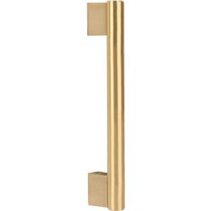 10 Pack Cabinet Handle,5 inch Hole Centers Gold Drawer Handle, Solid and Heavy Duty Brass Pull,Brush Gold Pull for Dresser,Brush Brass Pull for Cabinet,Simple Modern pullls (Brush Gold)
