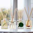 Urban Naturals Eucalyptus Sage Reed Diffuser Oil Gift Set Eucalyptus, Sage, Mint, Lime & Cedarwood Essential Oils Relaxing Scent Sleek Rectangular Refillable Glass Bottle Made in the USA