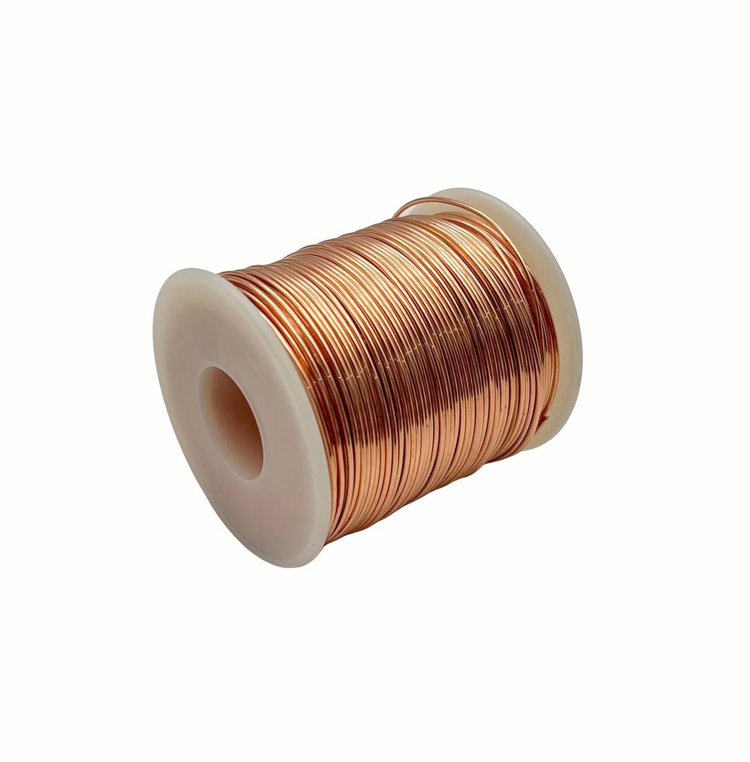 1 Pound 99.9% Pure Copper Wire, 18 Gauge(1mm), 200 Feet(61m),Solid Copper Wire for Jewelry Making,Crafts, Electroculture Gardening Antenna, Science Projects,Dead Soft