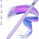 Stylus Pen for iPad 2018-2025 with Palm Rejection,Faster Charge,Tilt Sensitivity iPad Pencil Compatible with A16/10th/9th/8th/7th/6th,Pro 11/13in (M4),Air M3/M2/5th/4th,Pro 11/12.9in,Mini 6/5 (Purple)