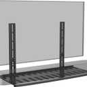 Soundbar Mount with Adjustable Height, Sound bar Mount up to 22 lbs, Soundbar Mount Under TV or Above TV, Soundbar tv Mount Bracket with Detachable Long Extension Plates,No-Slip Base Holder (BLACK)