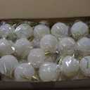 30 Pcs Christmas Velvet Balls 1.97 Flocked Christmas Hanging Ornaments Handmade Velvet Balls Xmas Tree Ornaments Xmas Tree Bulbs for Wedding Anniversary Party (Cream White)