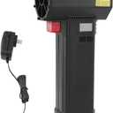 Electric Cordless Fan Dust Blower 50000RPM 1600g Thrust with 4 Speed Modes Rechargeable Handheld Blower for Keyboard Car Home LED Light for Dark Corners (US Plug)