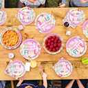 96 Pcs Sweet Sassy and 5 Birthday Decorations Donut 5th Birthday Party Decorations for Girls Colorful Donut Plates and Napkins 5 Years Old Disposable Party Supplies Serves 24