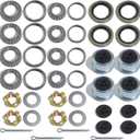 4Sets L68149 L44649 Trailer Axle Hub Bearings Kit with 171255TB Grease Seals, 1.98'' Trailer Dust Caps, Cotter Pins, Axle Nuts & Washers for 3500 lbs 1-3/8'' to 1-1/16'' #84 Spindle (KIT#2-2 (4Set L68149 L44649 Bearings Kit + Nuts))