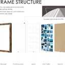 DUENPY 22x32 Collage Picture Frame 4x6 Picture Frames Collage Wall Decor Displays twenty four 4x6 inch Photos Horizontal Wall Mounting Display and Vertical Brown