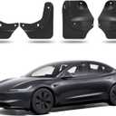 Mud Flaps, Compatible with Tesla Model 3 Highland 2024 2025,Splash Guard Accessories, No Drilling Required, Black