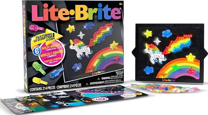 Lite Brite Classic, Favorite Retro Toy - Create Art with Light, STEM, Educational Learning, Holiday, Birthday, Gift, Boys, Kid, Toddler, Girls Age 4+