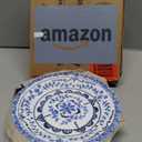 Corelle Vitrelle 6-Piece Appetizer Plates Set Triple Layer Glass and Chip Resistant, 6-3/4-Inch Lightweight Round Plates, Portofino