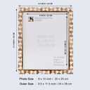 Handicrafts Home Wood 8x10 Picture Frame, White & Wood photo frame for vintage Decor, Boho Chic Decorative Frame for Wall & Tabletop, Brass Frame, Vintage Farmhouse Boho Home Decor, Desk Decor, Gallery Wall- Halo Ivory