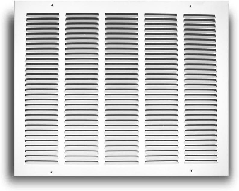 14"w X 12"h Steel Return Air Grilles - Sidewall and Ceiling - HVAC Duct Cover - White [Outer Dimensions: 15.75"w X 13.75"h]