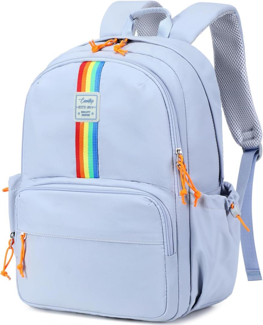 CAMTOP School Backpack for Girls, 15.6 Inch Teen Girls Casual Backpack High Middle School Daypack Women Daily Travel Laptop Bag (Blue)