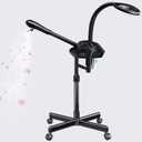 Professional Facial Steamer on Wheels,2 in 1 Face Steamer with 5X Magnifying Lamp and Ozone Function for Home and Beauty Spa Use