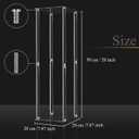 Geetery 20 Pieces Tall Acrylic Vase Wedding Centerpieces Clear Flower Stand Column Geometric Floral Vase Elegant Display Holder for Birthday Party Wedding Table Decorations (20 Inch)