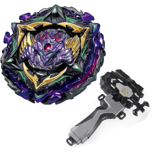 mlywd Gyro Battling Tops Burst SuperKing, Gyro Launcher and Grip Battle Game Set Right Spin DB Layer System Gyro Toys Set Gifts for Kids Children Boys, B-175