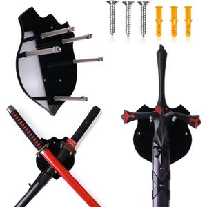 Sword Hanger,Sword Wall Mount,Axe Holder,Acrylic sword display stand,The sword stand holder can display two swords or a single sword at the same time with Hardware (Pack of 1)