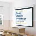 WALI Universal Projector Screen Ceiling Mount, Wall Hanging Mount L-Brackets, 6 inch Adjustable Extension with Hook Kit, Perfect Projector Screen Placement Hold up to 66 lbs (PSM001-W), White