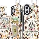 Shorogyt Compatible with iPhone 17 Wallet Case with Card Holder - Cute Dog Lover Design Kickstand for Magnetic Clasp Back Flip Folio Leather Phone Covers for Women Men Girls