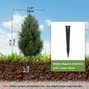 2.5FT Artificial Cedar Topiary Trees with Ground Spike, UV Resistant Topiary Trees Artificial Outdoor Plants, Artificial Plants Outdoor for Indoor, Front Porch, Garden, Set of 2