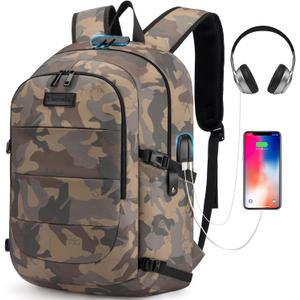 Tzowla Travel Laptop Backpack Water Resistant Anti-Theft Bag with USB Charging Port and Lock 15.6 Inch Computer Business Backpacks for Women Men Gift,Bookbag Casual Daypack