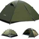 Backpacking Tent for Camping 2/ 3/ 4 Person Hiking Ultralight Tent for Waterproof Windproof Outdoor Tents Easy Setup Two Doors Double Layer Lightweight Instant Tents (Green, 1-2 Person)