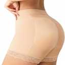 Nebility Butt Lifting Shapewear with Butt Pads - Padded Underwear for Women Booty Lifter Shorts Lace Hip Enhancer, Size S