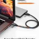 CableCreation USB C to USB A Cable 1FT,USB 3.1 USB 3.2 Gen2 10Gbps USB A to C Data Cable, Android Auto Cord 3A for USB C External SSD MacBook Pro iPad S21, iPhone 16/15 Pro Max Plus,0.3m