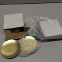 CYEAH 8 Pcs Gold Decorative Iron Plate Candle Holder, 4 in Candle Stand Candle Plate, Small Candle Tray, Iron Candle Holder Plate Metal Candle Stand for Coffee Table Decor, Wedding, Party, Home Decor