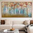 YCPRIMER Birch Tree Canvas Wall Art Landscape Yellow Picture Wall Decor for Living Room Large Bedroom Wall Decor Above Bed Artwork for Walls 2958IN