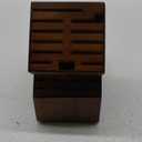 20 Slot Knife Block Storage without Knives,Acacia Wood Universal Knife Holder for Kitchen Countertop,Large Butcher Block Organizer,Easy Kitchen Knife Storage (Brown)