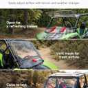 KEMIMOTO 3-in-1 Windshield Compatible with Kawasaki Teryx KRX 1000 2020+