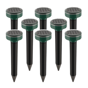 Mole Repellent for Lawns - Gopher Repeller Ultrasonic Solar Powered Vole Repellent Outdoor Waterproof Rat Deterrent Spikes Repellent Snake,Chipmunk,Groundhog,Sonic Mole Stakes for Garden,Yard