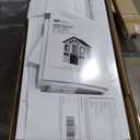 Backyard Discovery Sweetwater White Cedar Wooden Kids Playhouse Cottage with Play Kitchen, Snack Bar, Half Door, Toy Phone, Windows, Flowerpot Holders, Working Doorbell for Outdoor Imaginative Play