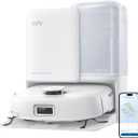 eufy Robot Vacuum E25, HydroJet System with Roller Mop, 20,000 Pa Turbo Suction, All-in-One Robot Vacuum and Mop Combo, Edge-to-Corner Cleaning, Zero-Tangle Design, AI Obstacle Avoidanced, White