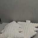 Lanpn Christmas Tree Pillows Set of 2, Christmas Decoration Wide Stripes Winter Throw Pillows Soft Cute 3D Shaped Xmas Tree Throw Cushion for Sofa Bedroom Xmas Decor (18x16 inch, Off White)