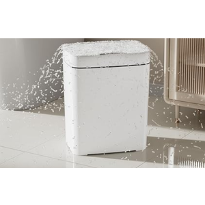 Vanpopubs 1 Pack 2.7 Gal Bathroom Trash Can with Lid, Automatic Trash Can Small Smart Garbage Can Touchless, Slim Motion Sensor Waterproof Plastic Trash Bins for Bedroom Office Kitchen Toilet