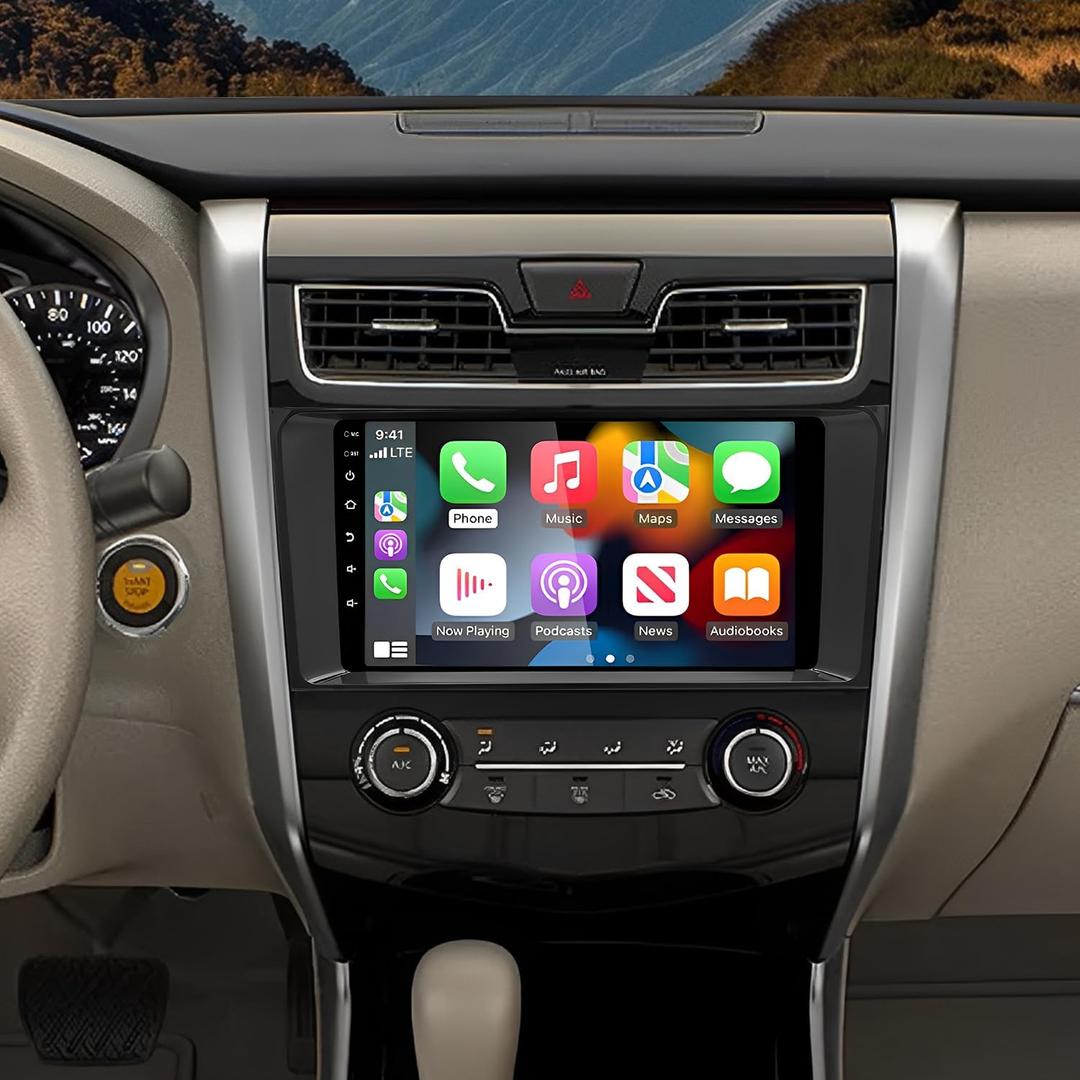 9 Inch Car-Play Car Stereo Radio GPS Navi WiFi Compatible for Altima 2013-2018 with Carplay/ Android Auto, IPS Touch Screen Android 13 Radio with GPS Navigation Bluetooth, 2+32GB