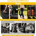 Wagons Carts Foldable, Collapsible Wagon with Wheels  Foldable Wagon for Groceries,Picnic,Beach,Camping, Small Hauls, Apartment Moving Storage, Portable Utility Folding Wagon Cart, 360lbs, Black