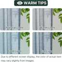 H.VERSAILTEX Curtain for Door Window, French Door Blinds, Privacy Semi Sheer Side Window Curtains for Front Door with Rod Pocket and Tie Back, Denim, 25 x 40 inches, 1 Panel