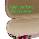 DODOGA 4 Pieces Spectacle Case Portable Hard Shell Eyeglasses Case Flower Fabric Covered Eyeglass Case Spectacles Box Eyewear Protector Box