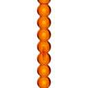 Acrylic Side Table, End Table Round Top with Solid Post for Living Room, Bedroom, Balcony, Easy Assembly (Pedestal, Orange)